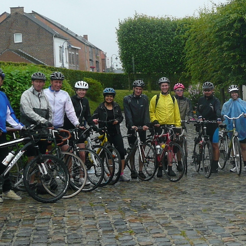 During a 120km cycling tour in Belgium